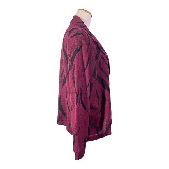 Ming Wang Size XL Purple Black Knit Jacket - Picture 8 of 11